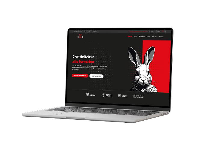 Website beheren op laptop